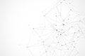 Futuristic abstract vector background blockchain technology. Peer to peer network business concept. Global