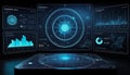 Futuristic AI Data Visualization Royalty Free Stock Photo