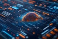 Futuristic AI Data Visualization with Digital Interface Elements Generative AI Royalty Free Stock Photo