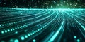 A futuristic AI-driven autonomous agricultural system, displaying glowing cybernetic precision