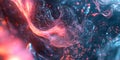 A futuristic AI-driven next-generation social media network, displaying glowing cybernetic