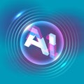 Futuristic AI Glow in Digital Sphere