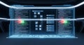 Futuristic AI Interface Displaying Complex Data and Algorithms Royalty Free Stock Photo