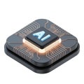 Futuristic AI Microchip Illustration â Artificial Intelligence Concept Royalty Free Stock Photo
