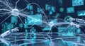 Futuristic AI Neural Network Concept Royalty Free Stock Photo