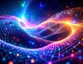 Futuristic AI Neural Network Digital Energy Wave â Abstract Big Data Technology Background Royalty Free Stock Photo