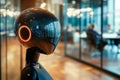 Futuristic AI office environment Agentic Agent hybrid digital workforce
