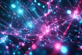 A futuristic AI-powered quantum matrix, composed of glowing cybernetic energy streams,