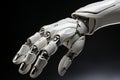 Futuristic AI. Robotic Hand Connecting Human-Like Robot - Technology Development and Science