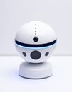 Futuristic AI Spherical Robot on White Background Royalty Free Stock Photo