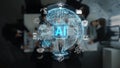 Futuristic AI Technology Concept with Global Connectivity and Innovative Digital Interface in Modern Business Royalty Free Stock Photo