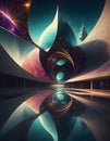 Futuristic, Alien Architecture, Generative AI