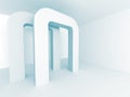 Futuristic Architectural White Abstract Construction Design Royalty Free Stock Photo