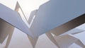 Futuristic architecture background geometric pattern of design 3d render Royalty Free Stock Photo