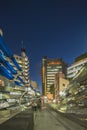 TOKYO, JAPAN - August 21 2018: Futuristic architecture in Shibuya district in Dogenzaka street Royalty Free Stock Photo