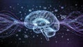 Futuristic Artificial Intelligence and Digital Brain Technology Concept Royalty Free Stock Photo