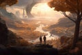 Sci-fi lovers\' dream: Epic vista with futuristic shapes and ultra realistic photography