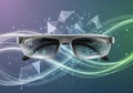 Futuristic augmented reality glasses with a sleek design feature Royalty Free Stock Photo