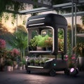Futuristic Automated Garden with Whimsical Touch