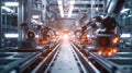 Futuristic automated production line for nano-scale chip manufacturing