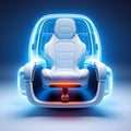 Futuristic Autonomous Car Seat Design. Generative ai