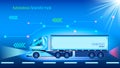 Futuristic autonomous smart futuristic truck Unmanned vehicle