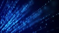 Futuristic background blue matrix. Digital burst of data. Coding or hacking concept. Flow of random numbers. 3D rendering Royalty Free Stock Photo