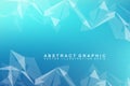 Futuristic background communication, globalization. Lines and dots connected to Science fiction scene. Modern vector Royalty Free Stock Photo
