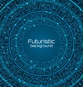 Futuristic Background, Digital Template, Techno Pattern Blue Royalty Free Stock Photo