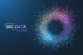 Futuristic big data visualization array digital presentation on the business analytics concept. Bigdata abstract vector Royalty Free Stock Photo