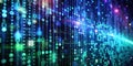 Futuristic Binary Code Background Hexadecimal Algorithm and Abstract Data Flow for Modern Technology Design Royalty Free Stock Photo