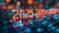 Futuristic Binary Code Data Stream Visualization Royalty Free Stock Photo