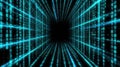 Abstract Digital Tunnel of Binary Code Royalty Free Stock Photo
