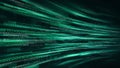 Futuristic Binary Data Stream Cyberspace Tech Background