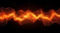 Futuristic Binary Waveform Abstract 3D Particle Stream, Technology and Science Background