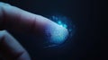 Futuristic Biometric Fingerprint Security Technology Concept Royalty Free Stock Photo