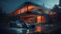 Futuristic Bionic House & Stylish Supercar Combo