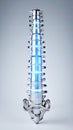 Futuristic Bionic Spine with Glowing Blue Core Royalty Free Stock Photo