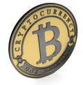 Golden Platinum Bitcoin coin