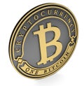 Golden Platinum Bitcoin coin