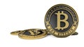 Golden Platinum Bitcoin coin