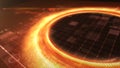 Futuristic Black Hole Simulation HUD