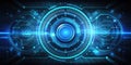 Futuristic Blue Abstract Interface Design Intuitive HUD for Seamless Web and Mobile Application Experiences