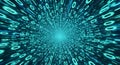 Futuristic Blue Binary Code Tunnel Data Stream Background Royalty Free Stock Photo