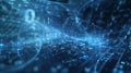 Futuristic Blue Digital Data Network