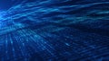 Futuristic Blue Digital Grid Background with Glowing Dots and Lines for Technology and Data Network Concept. Royalty Free Stock Photo