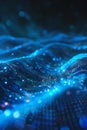 Futuristic Blue Digital Waves Background Royalty Free Stock Photo
