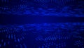 Futuristic blue dots background. Science background. Big data visualization. 3d rendering Royalty Free Stock Photo