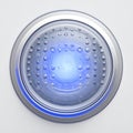 Futuristic Blue Glowing Power Button Royalty Free Stock Photo