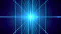 Futuristic blue laser grid perspective technology background